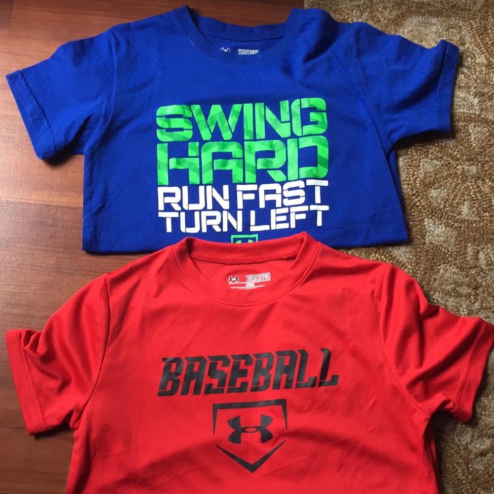 Under armour  baseball t-shirts boys size xs/s
